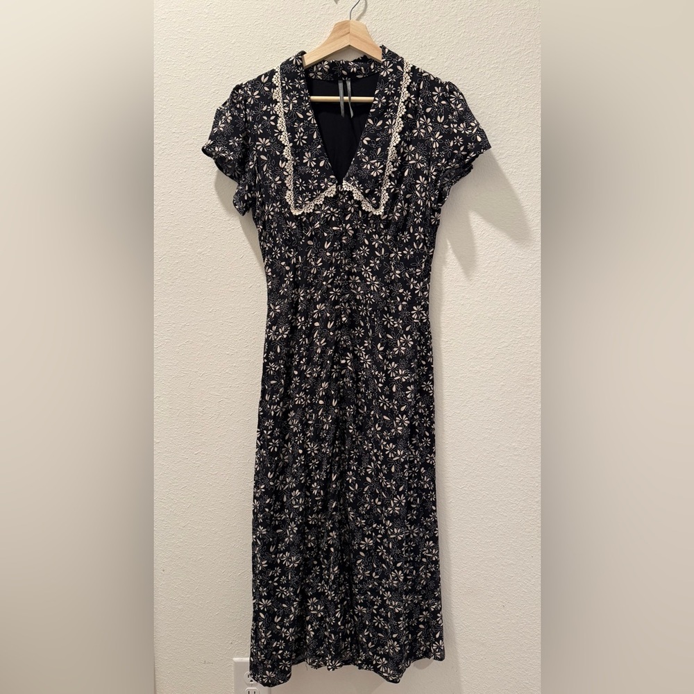 Anthropologie Floral Midi Dress